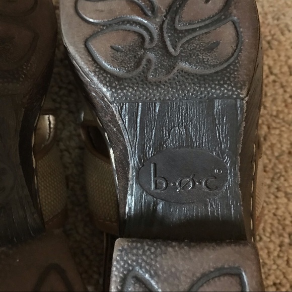 BOC Beige Canvas Backstrap Clog Mules, EUC, 36/6 - Picture 12 of 14